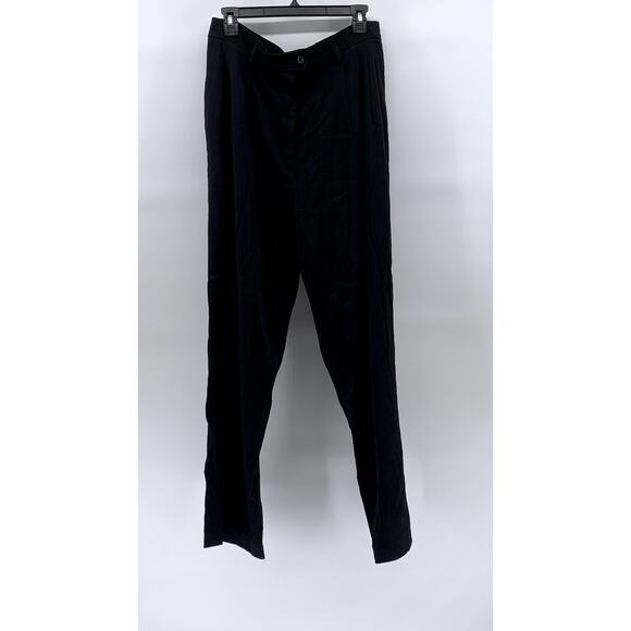 KALLMEYER NEW YORK Women's Black Solid Wide-Leg Regular-Fit Pants SZ 12 - Picture 1 of 10